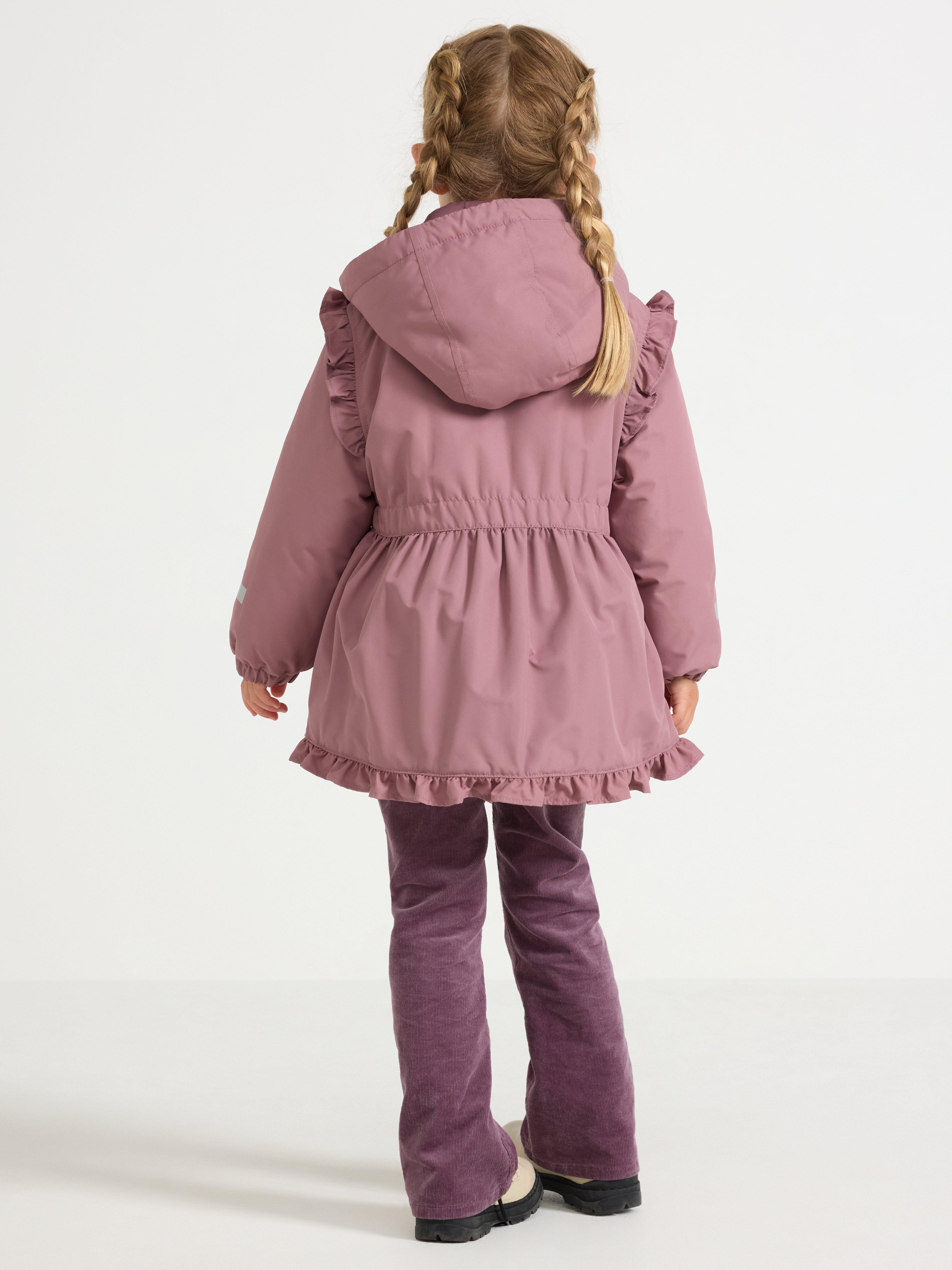 Prošívaná bunda s volánky Dusty Lilac