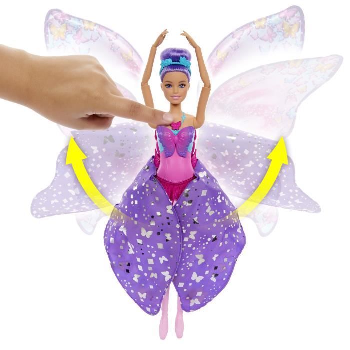 Barbie-De Danseuse à Papillon-Poupée transformation 2 en 1 HXJ10