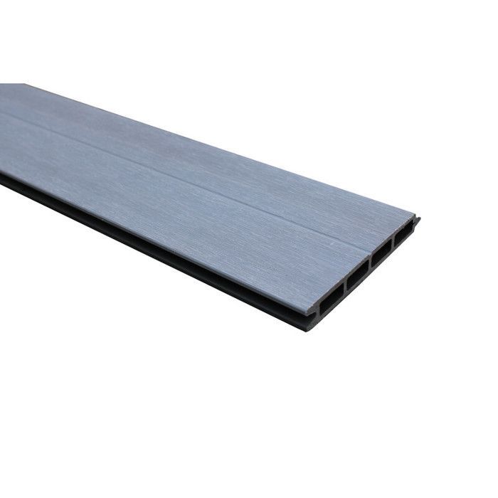 Kit complet extension clôture en composite coextrudé 1,50 - L: 150 cm - l: 6.5 cm - Gris anthracite/ Gris clair