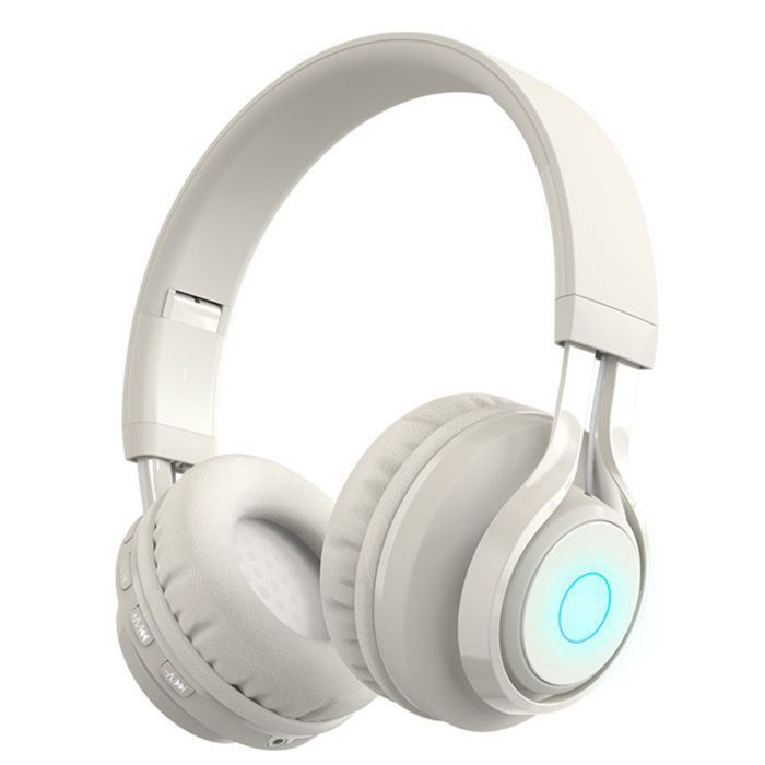 Auriculares infantiles - OKUMGGYJ - Bluetooth 5.0 - LED - 10 horas de autonomía - Limitador de volumen