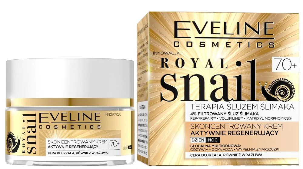 Eveline Royal Snail Krem aktywnie regenerujący na dzień i na noc 70+