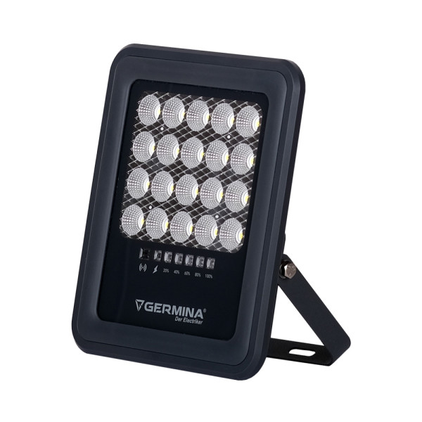 Naświetlacz LED Germina lampa solarna 50W IP65 5000K   pilot 1kpl.
