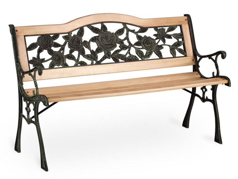 Ławka ogrodowa parkowa drewniana 123,5x74x48 cm Sofotel