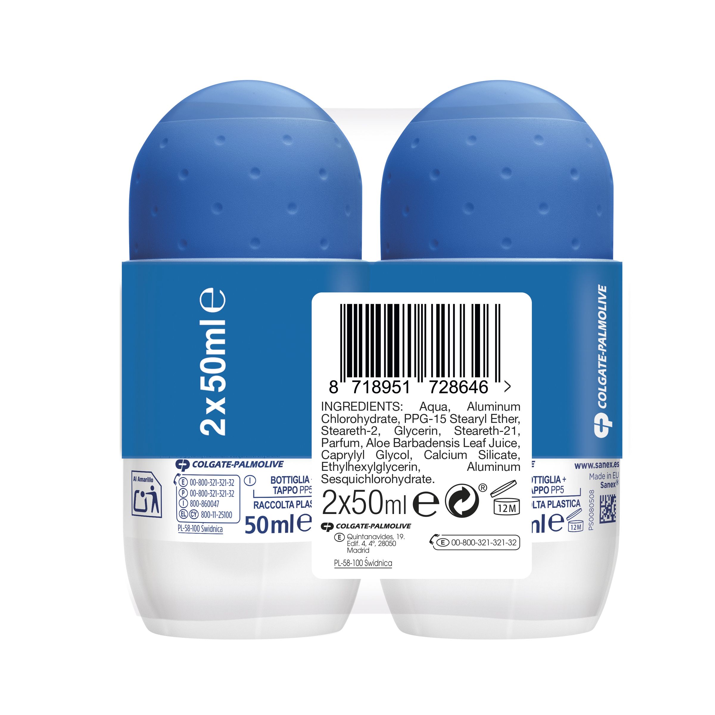 Dermo Extra Control 72h antiperspirant roll-on dezodorans Roll-on dezodoransi