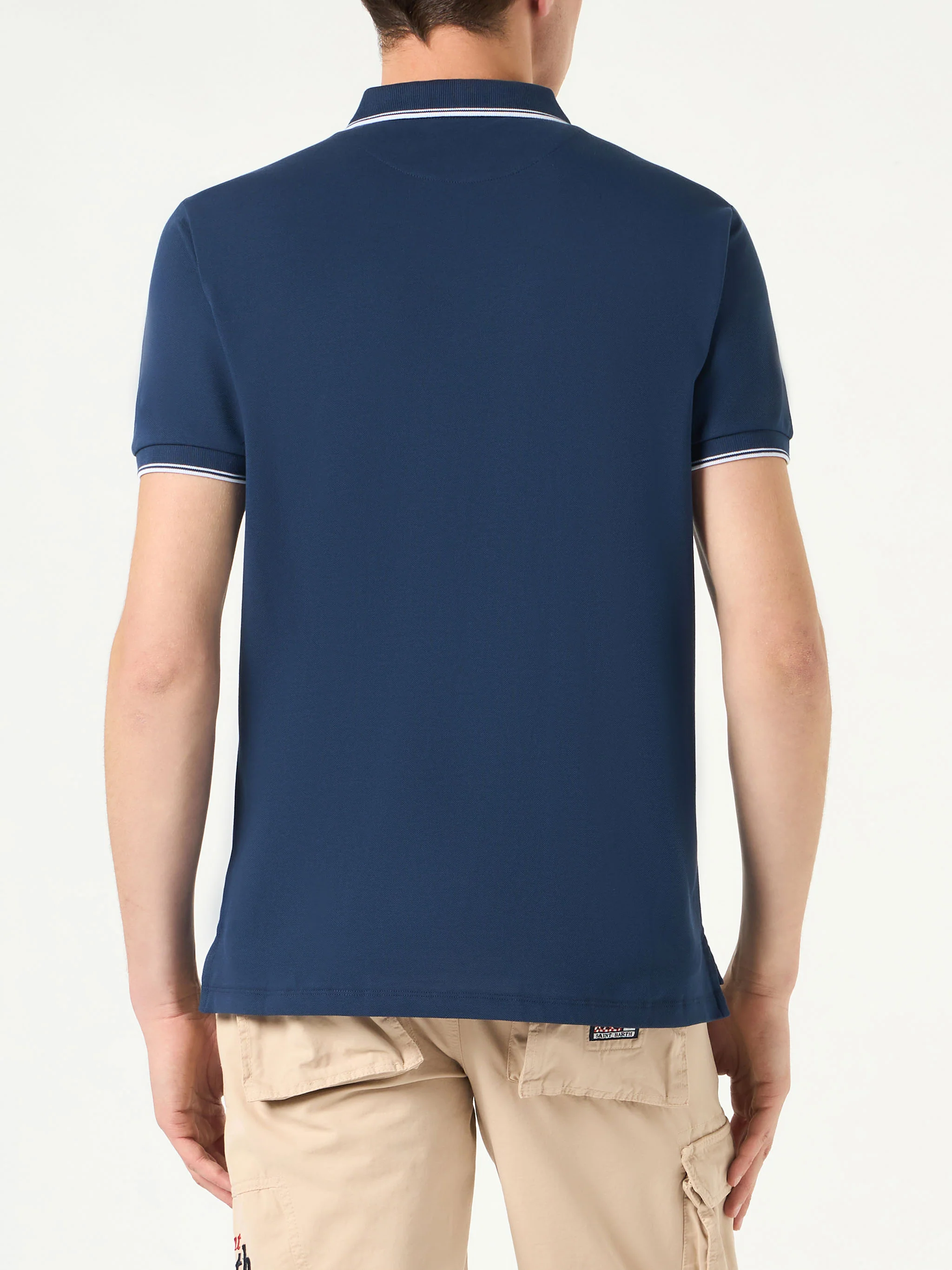 Marineblauwe pickelette met logo St. Barth