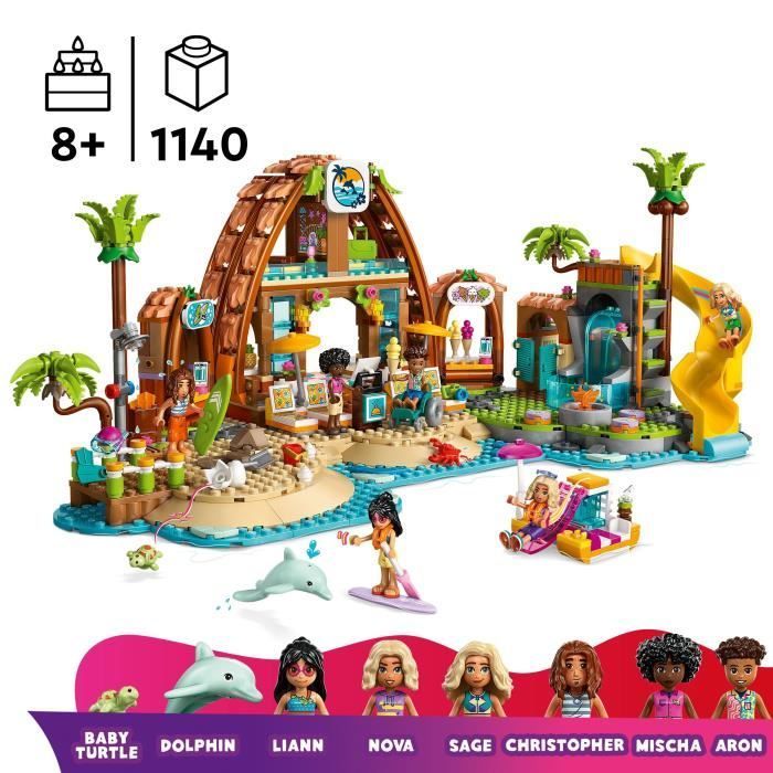 LEGO Friends 42673 Strandhotel Vakantie - Bouwset voor kinderen vanaf 8 jaar