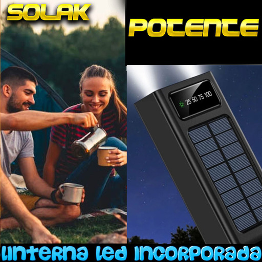20000 mAh Solarladegerät mit LED-Taschenlampe, leistungsstarke tragbare externe Powerbank