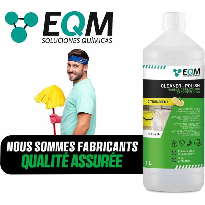Nettoyant et Polissage pour Marbre & Pierre naturelle - 1L - Rehausse la couleur et la brillance naturelles