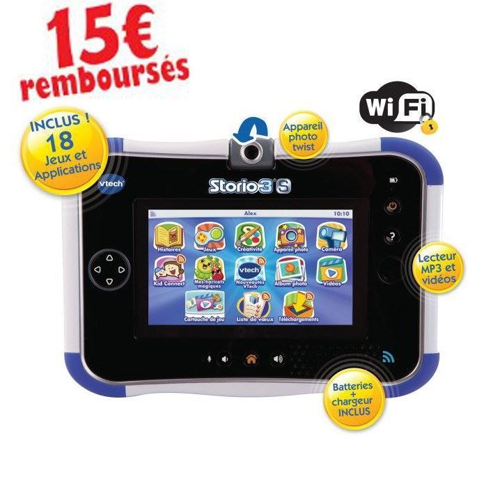 STORIO 3S Blue - Vtech Kids WiFi Tablet + Power Pack