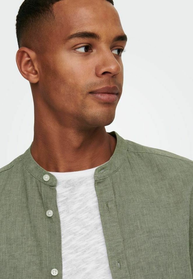 Only & Sons ONSCAIDEN MAO - Shirt - sumpf