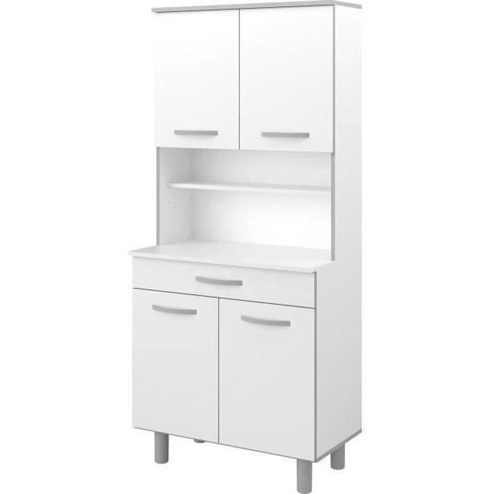 Küchen-Sideboard, mattweiß - B 80 cm - OSLO