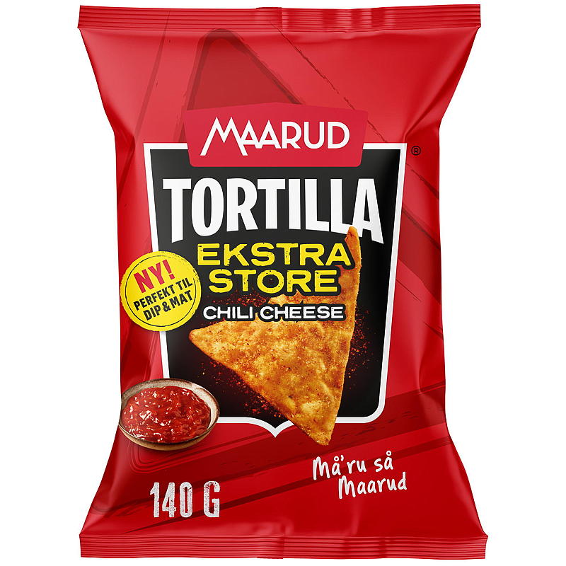 Tortilla Maarud 140 g Formaggio al peperoncino extra large
