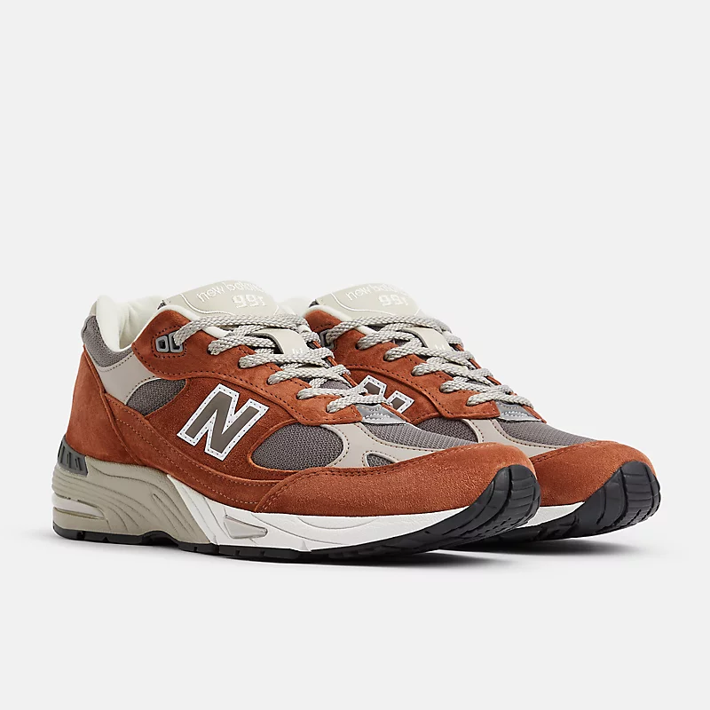 Męskie buty MADE in UK 991v1 Underglazed - Sequoia z motywem Falcon i Atmosphere