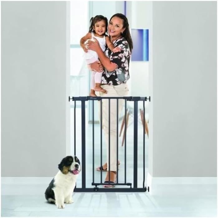 Barrière de sécurité - DREAMBABY - AVA - Montée par pression - 61-68 x 75 cm - Double verrouillage - Anthracite