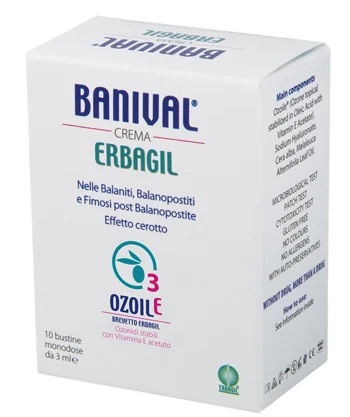 Crema ERBAGIL Banival, 10 sobres de 3 ml