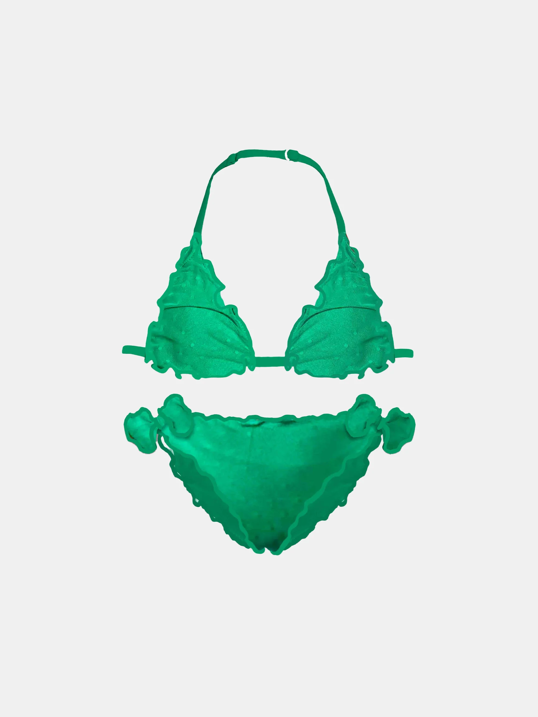 Smaragdgroene driehoekige babybikini