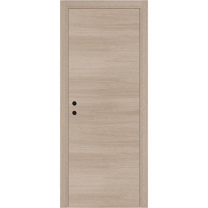 Puerta con marco reversible y ajustable - OPTIMUM - Premium - Roble claro - Alto 204 x Profundidad 4,4 x Ancho 83 cm