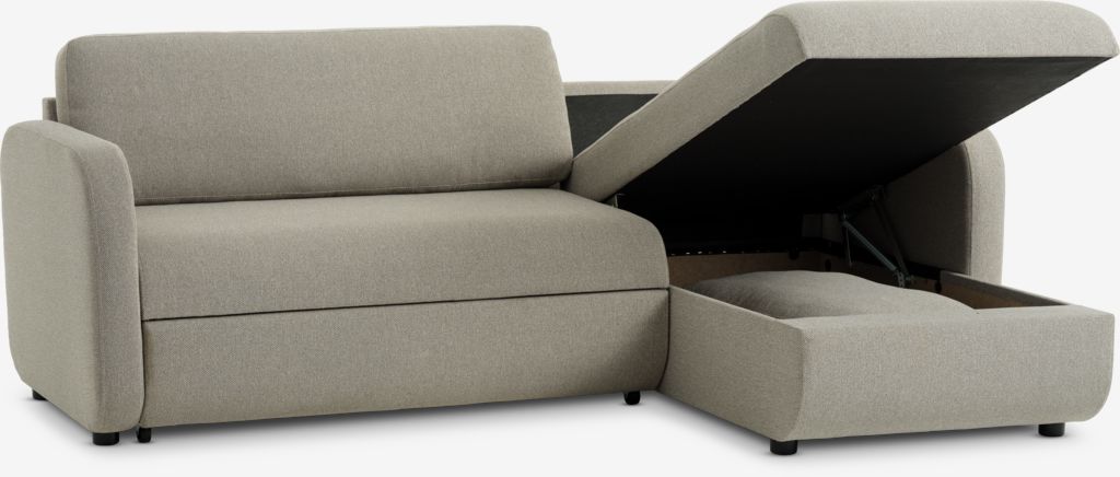 MOMMARK Sofa na razvlačenje s ležaljkom MOMMARK bež tkanina