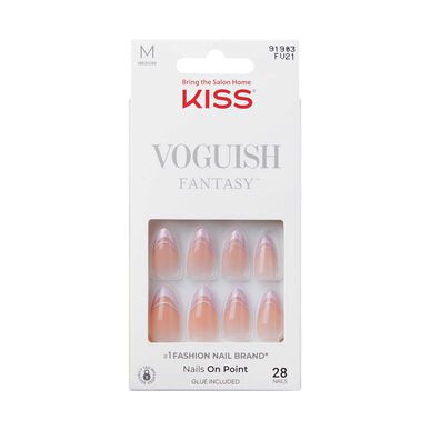 Kiss Voguish Fantasy -muotoillut kynnet puristuskynnellä liimalla, keskikokoiset, 28 kpl.
