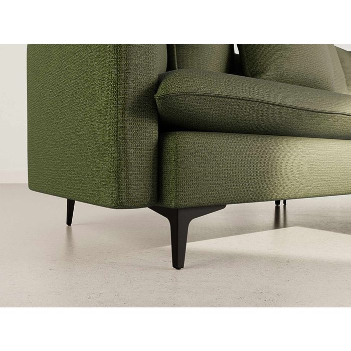 Madison - Canapé d'angle réversible 4 places en tissu texturé - Vert