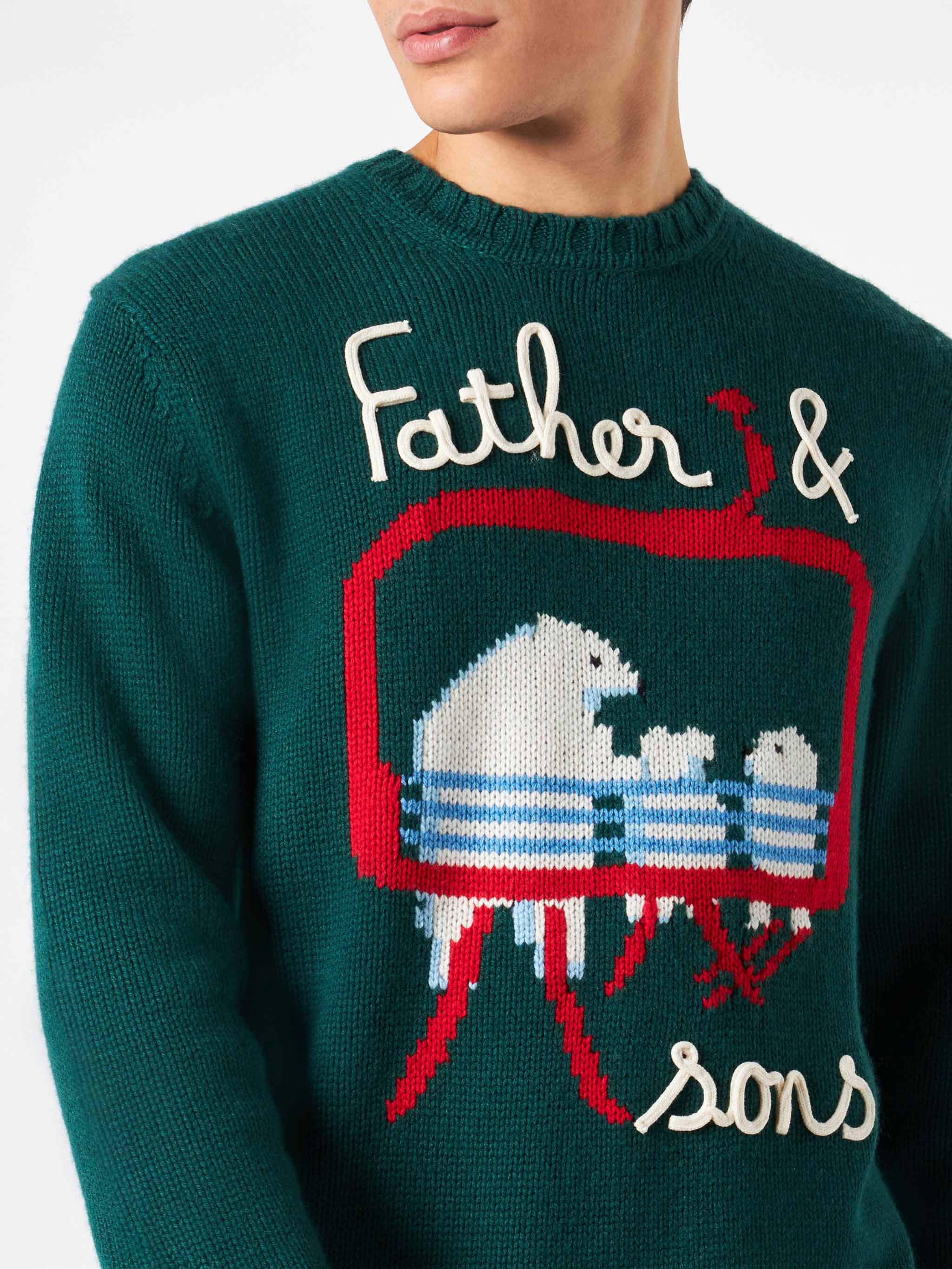 Maglione da uomo con ricamo orsetti