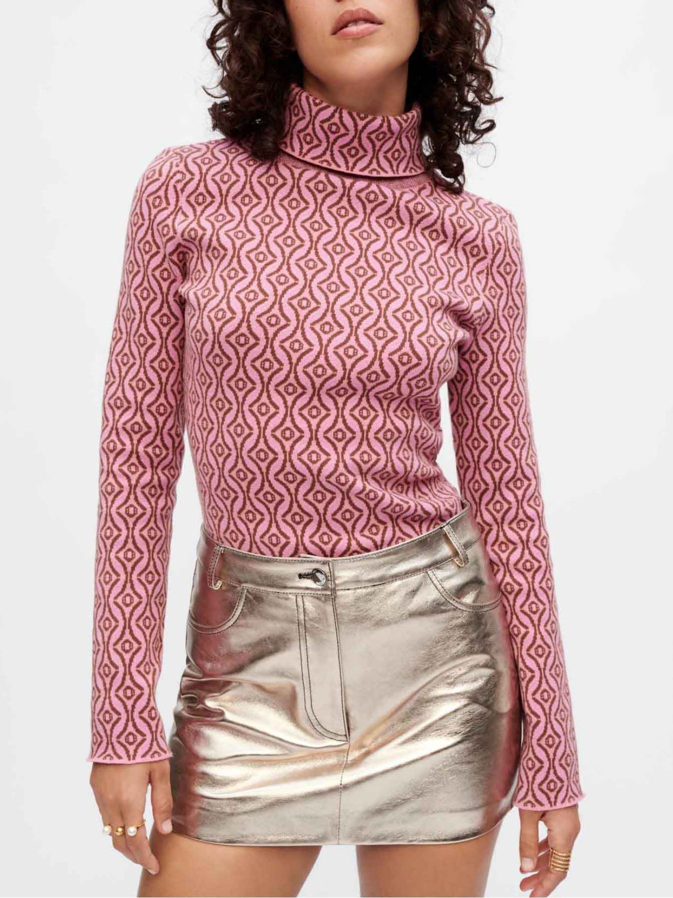 Metallic leren rok - Dore