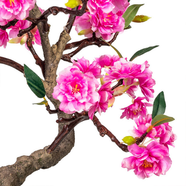 Kunstig bonsai cerasum i sementkrukke, 50 cm