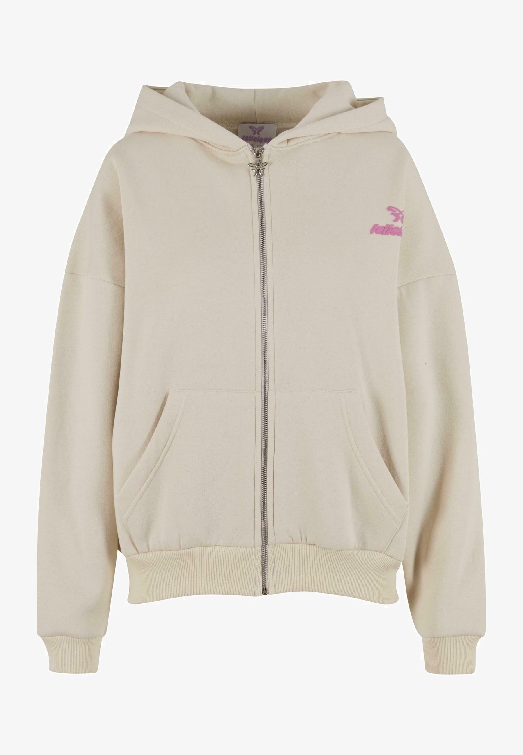 LOGO OD TEXTILIE - Mikina na zip - white