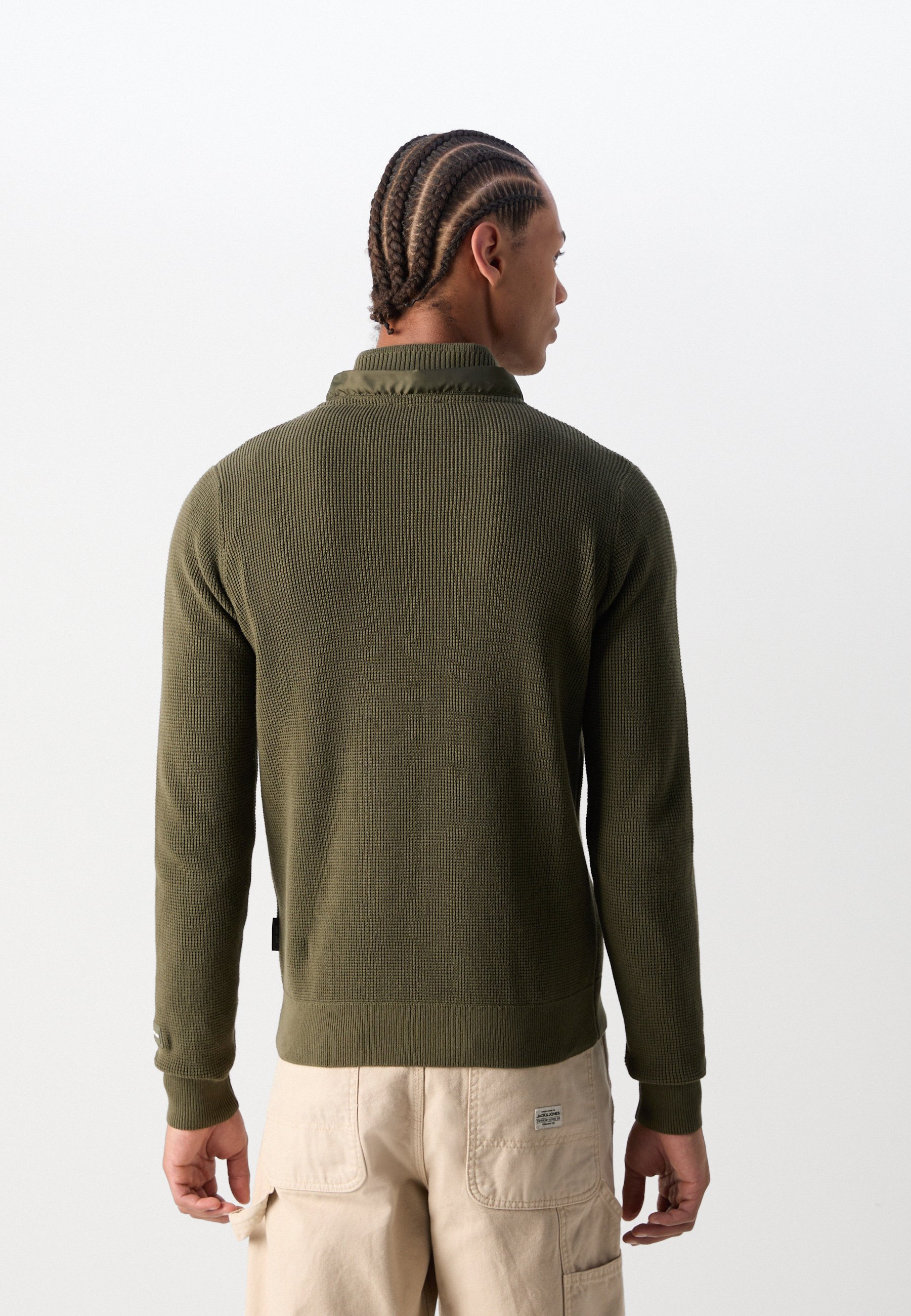 INDICODE JEANS Cardigan - olijfgroen