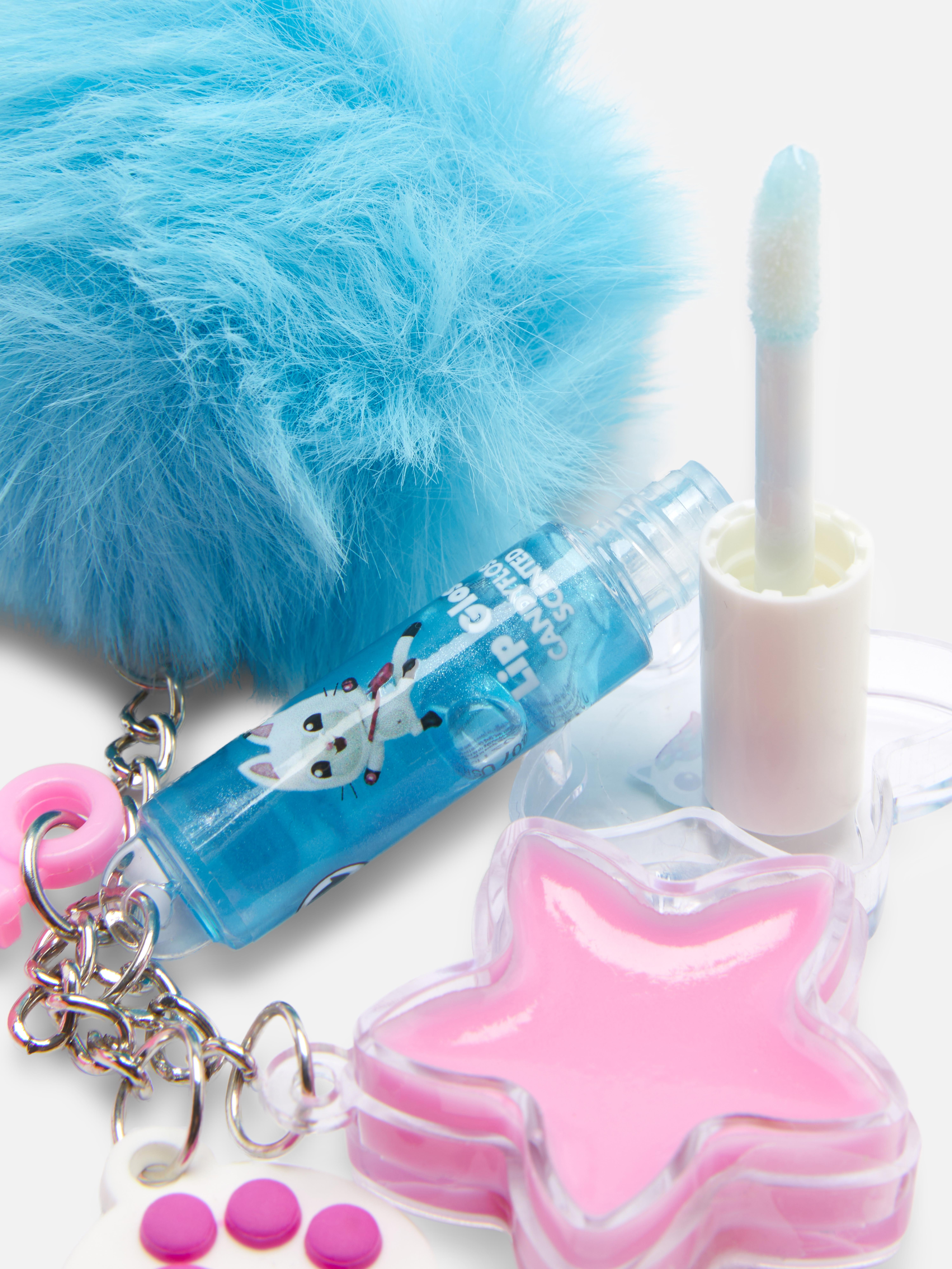 Breloc cu luciu de buze Gabby's Dollhouse Breloc Gabby's Dollhouse cu luciu de buze, balsam de buze și pompom