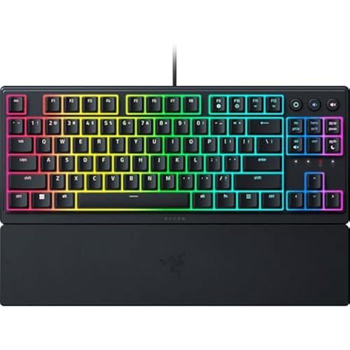 Gamingtastatur - Razer - Ornata V3 Tenkeyless - Mekanisk Membran - Magnetisk Håndledsstøtte - Baggrundsbelyst