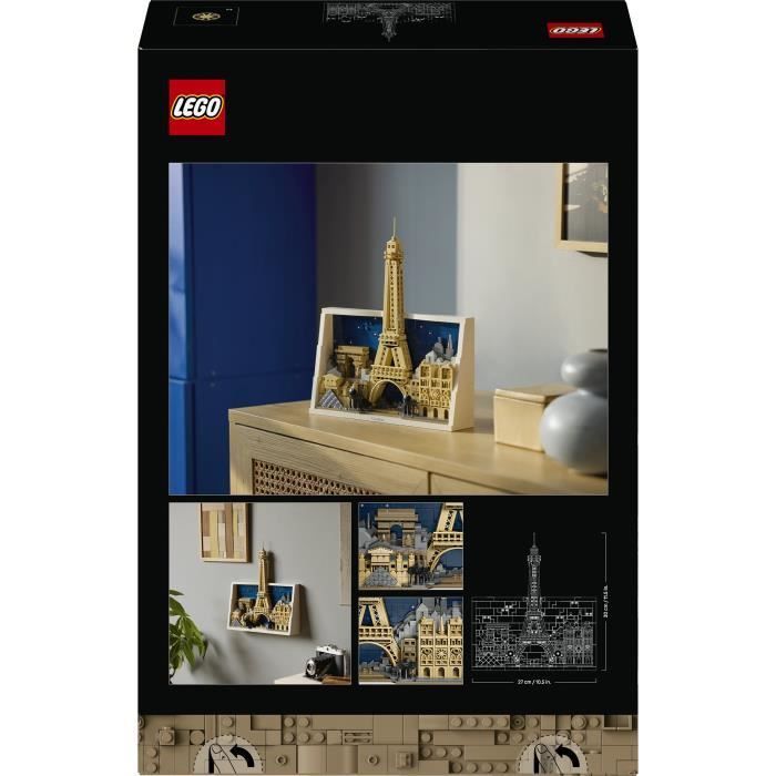 LEGO Architecture 21064 Paris, Ville de l’Amour - Set de Construction pour Adulte - Cadeau