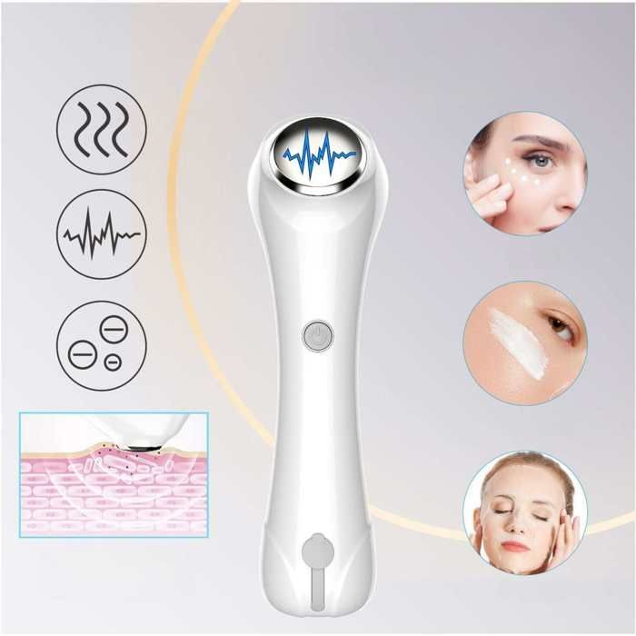 Brosse Nettoyante Visage Électrique 360° Rotation, Tête en Silicone, Importation Ionique Négative, EMS Appareil Beauté, Rechargeable