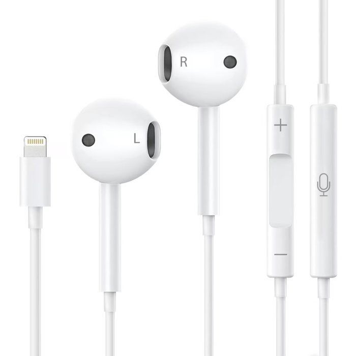 Écouteurs - Yuan Yuan - Intra-auriculaires - Filaire - Lightning - Blanc