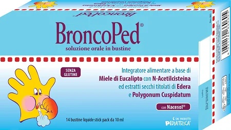 Broncoped pédiatrique en sticks, boîte de 14 unités, 10 ml chacune