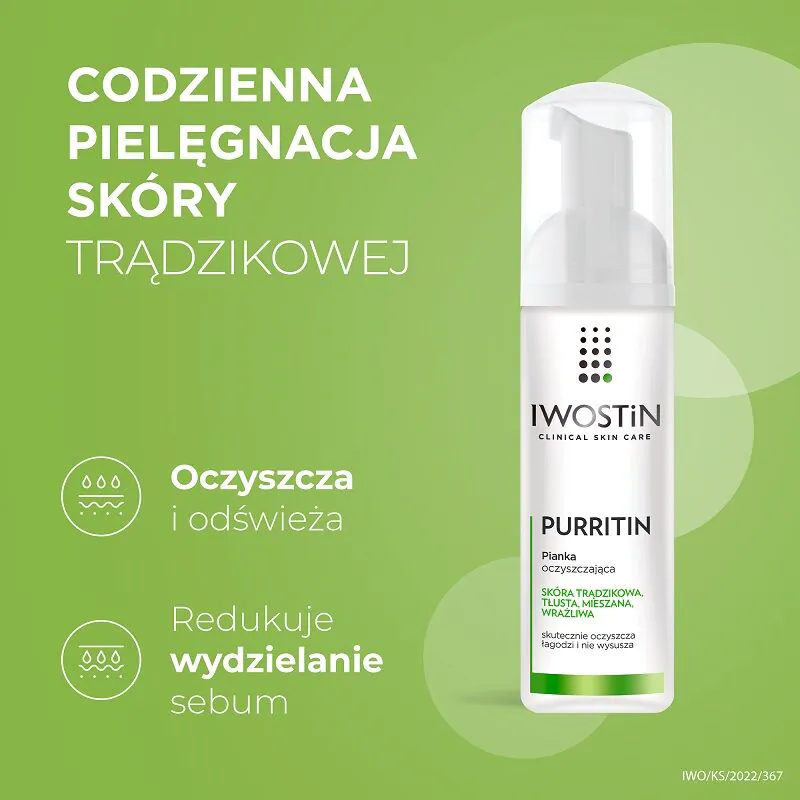 Iwostin Purritin Oczyszczająca pianka do twarzy