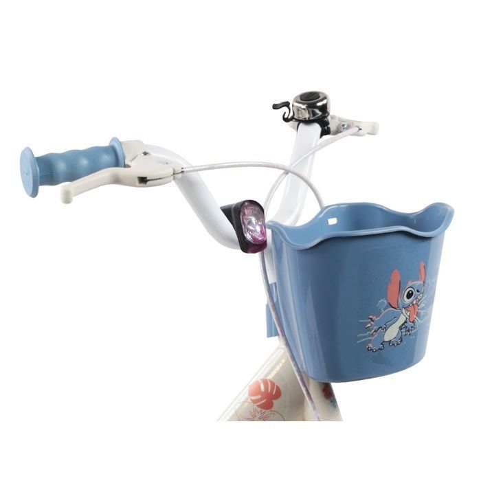 Vélo enfant 16'' STITCH / DISNEY  pour enfant de100 cm à 125 cm avec 2 freins, panier, porte poupée et Casque inclus