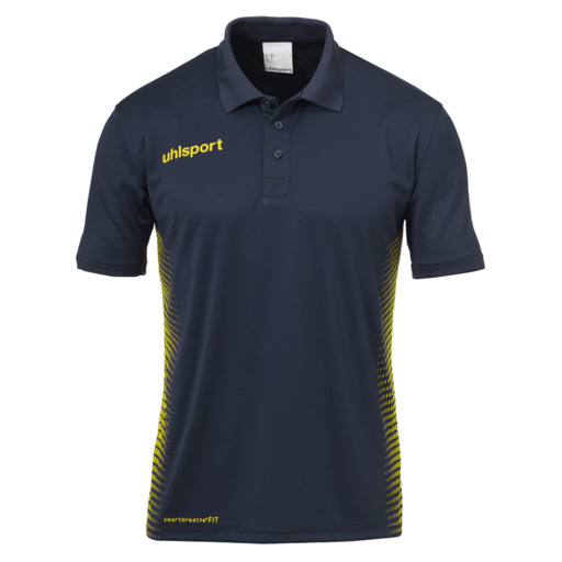  Polo Score bleu marine/jaune fluo Uhlsport