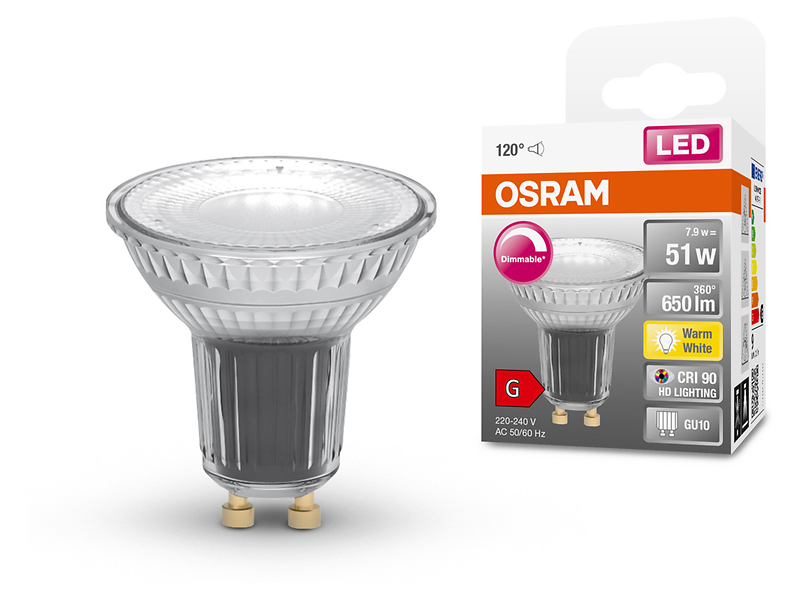 Żarówka LED GU10 z ciepłą barwą światła