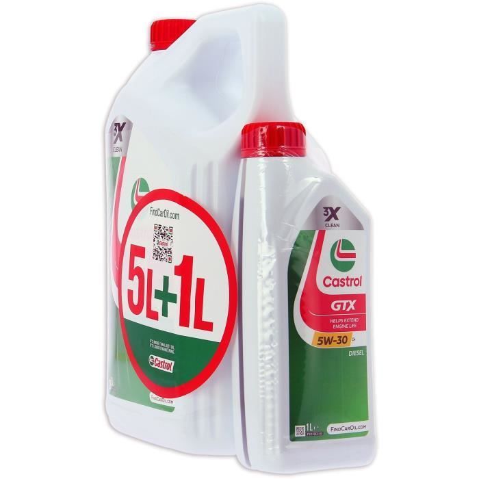 Aceite de motor - CASTROL GTX - 5W-30 C4 - 5L+1L - Oferta especial