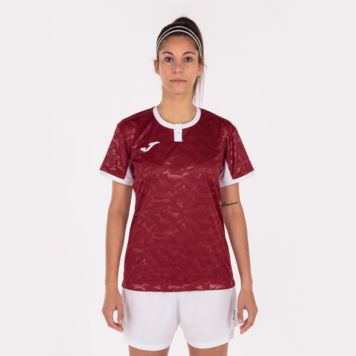 Joma Toletum II Kortærmet T-shirt Bordeaux Hvid