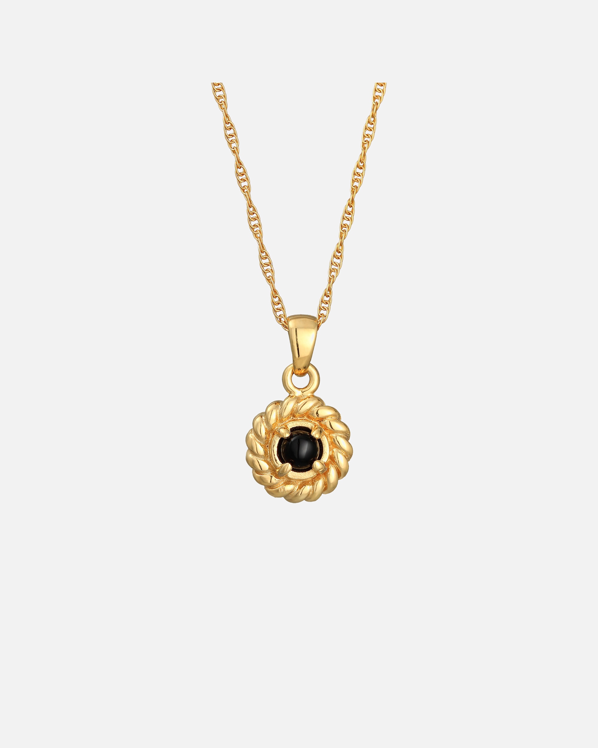 Elli Femmes pendentif antique vintage avec onyx en argent sterling 925 plaqué or