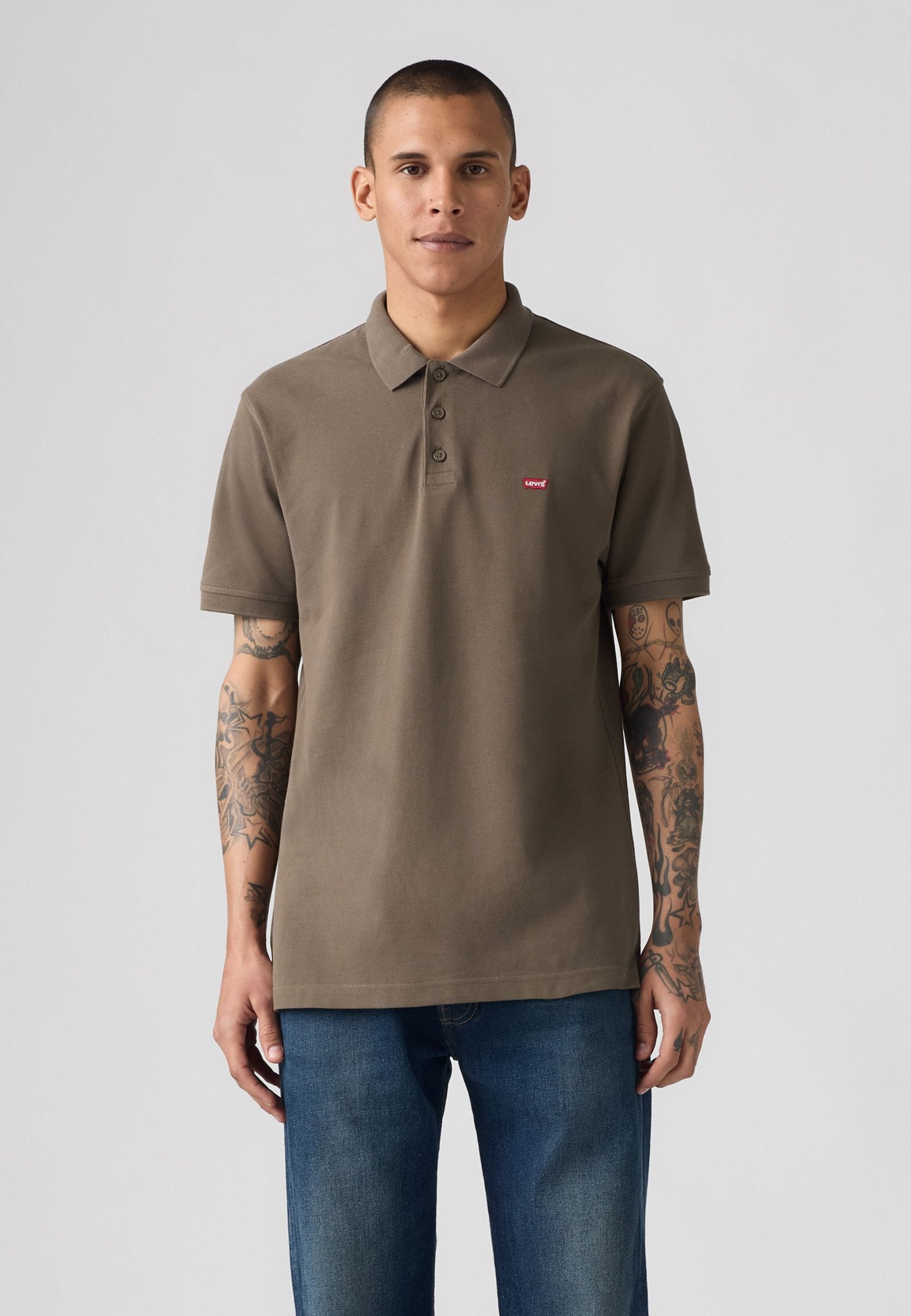 Levi's® poloshirt - maitake bruin