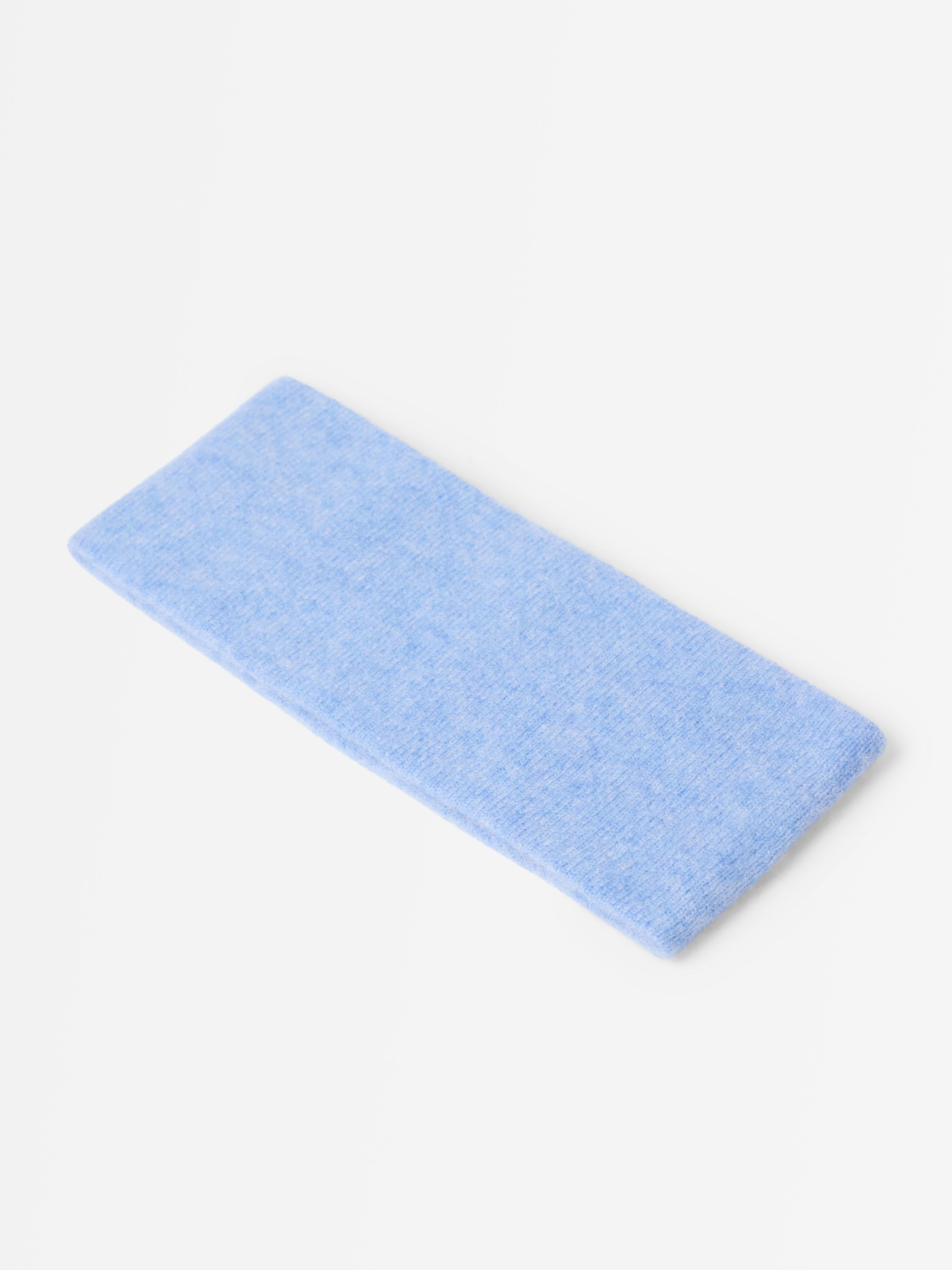 Bandeau en cachemire bleu chiné