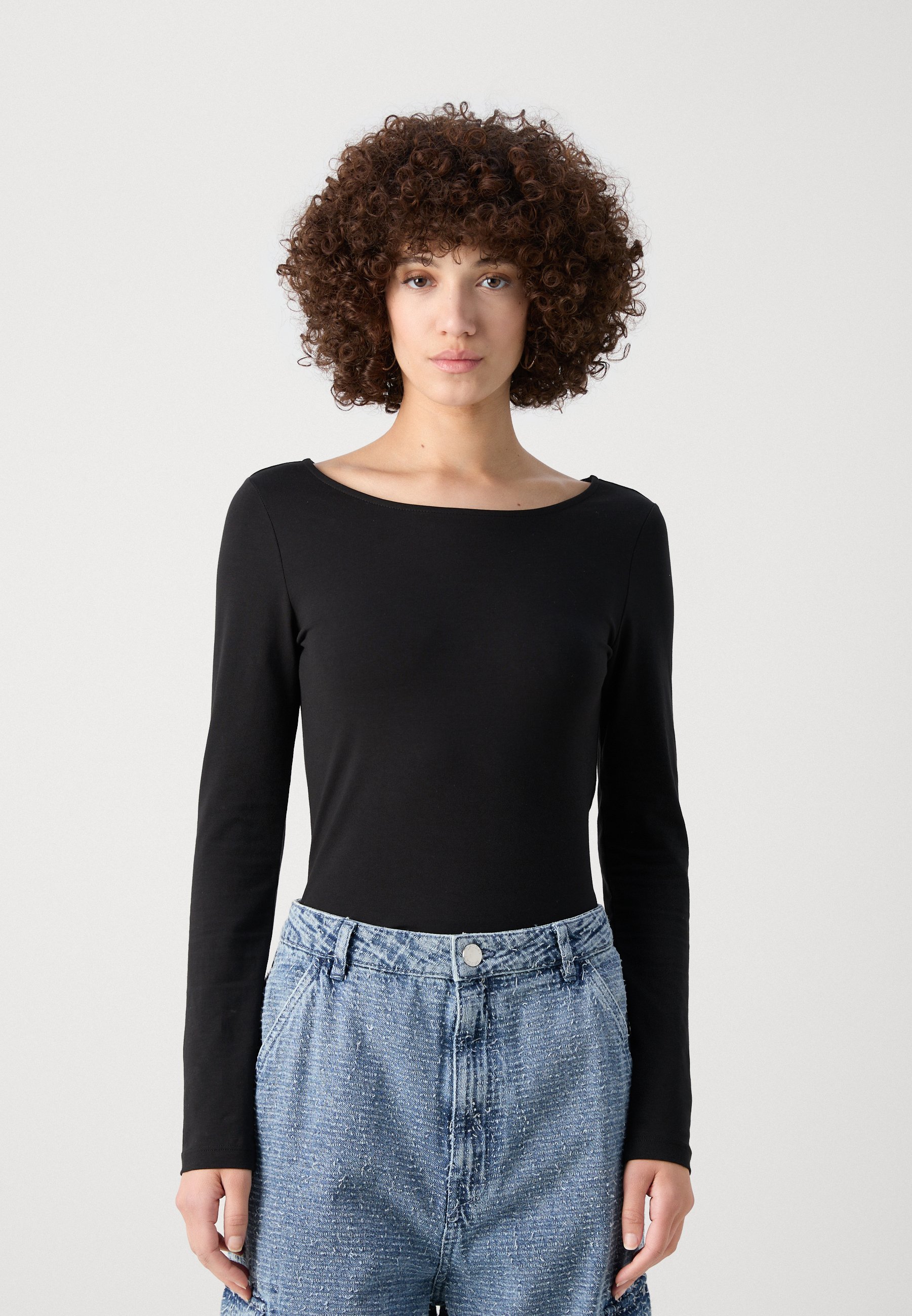 Anna Field top met lange mouwen - zwart