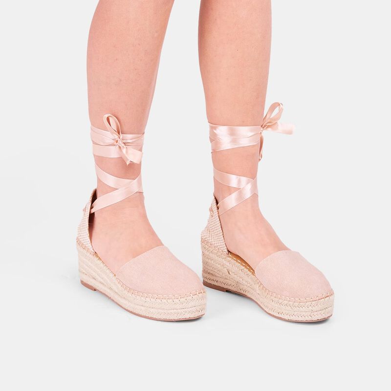 BATA espadrilles met sleehak van 6 cm voor dames