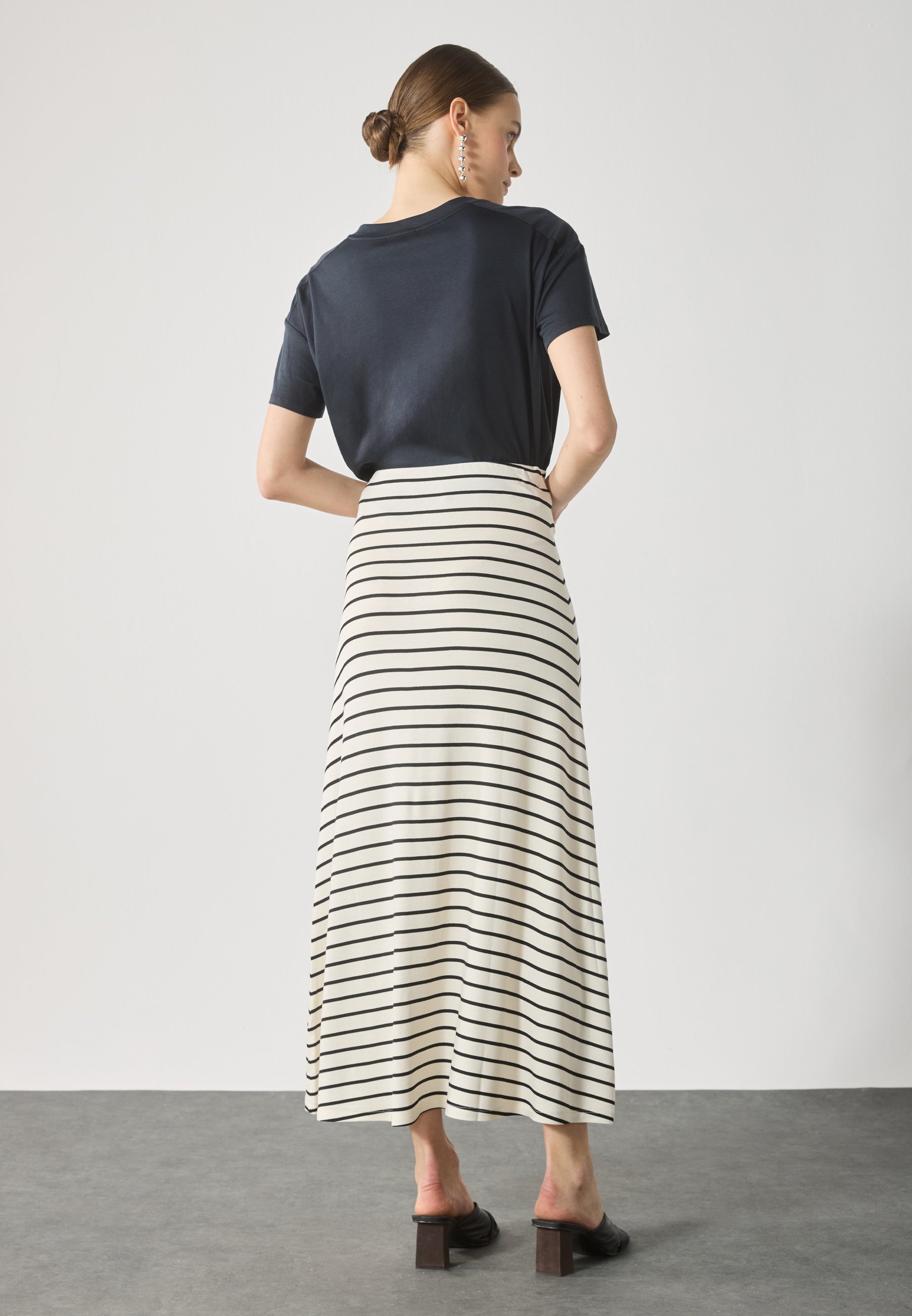 Anna Field maxi-rok - wit/zwart