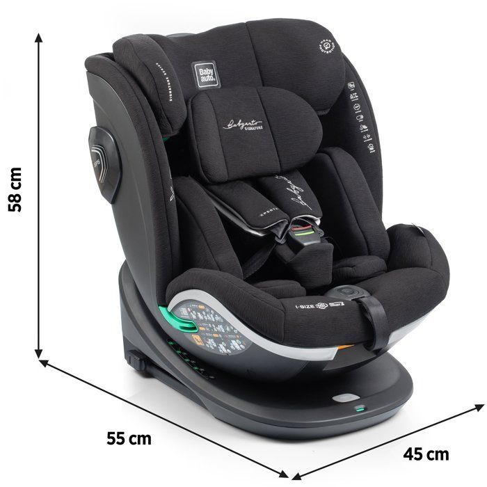Seggiolino auto - BABYAUTO - XPERTA - Gruppo 0/1/2/3 - 40/150 cm - I-Size - Girevole - Reclinabile - Con riduttore - Antracite