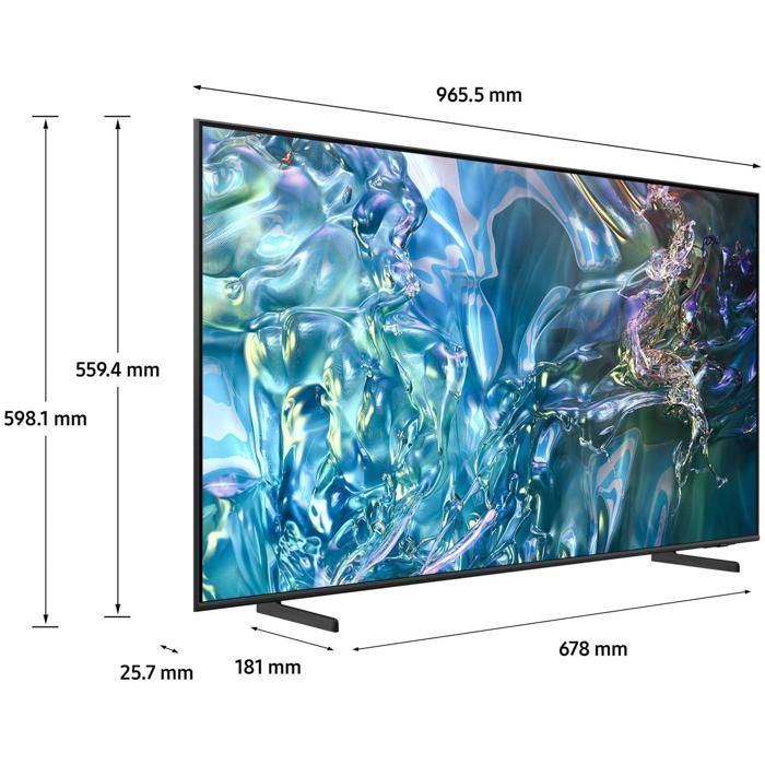Samsung 43Q60D - Televisor QLED de 43 pulgadas (109 cm) - 4K UHD 3840x2160 - Quantum HDR - Smart TV - Centro de juegos - 3xHDMI - WiFi