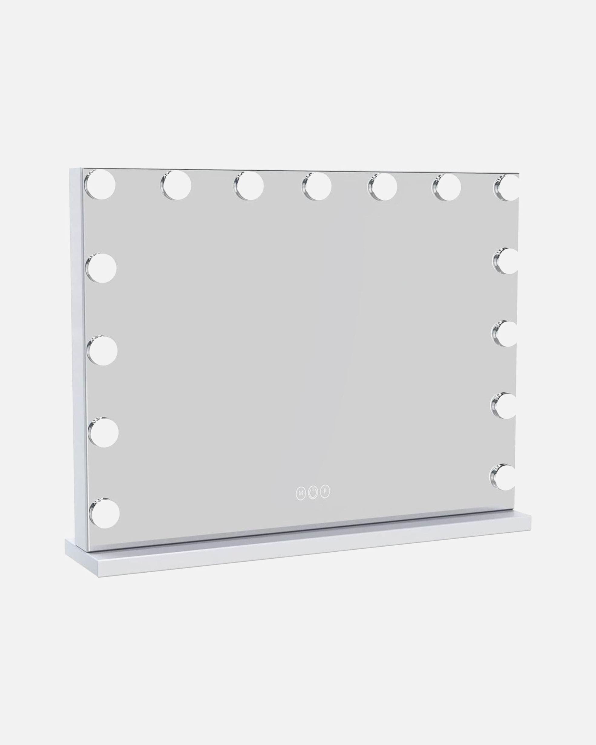 UNIQ XL Hollywood ogledalo za šminkanje s 15 LED dioda i funkcijom dodira – bijelo